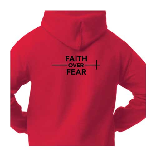 Faith Over Fear Hoodie in Black Graphic
