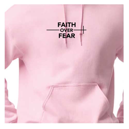 Faith Over Fear Hoodie in Black Graphic