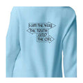 Light Blue Graphic Tee Sweatshirt I Am the Way, the Truth, and the Life