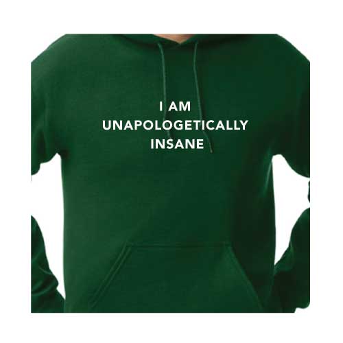 I Am Unapologetically Insane Hoodie Multiple Colors