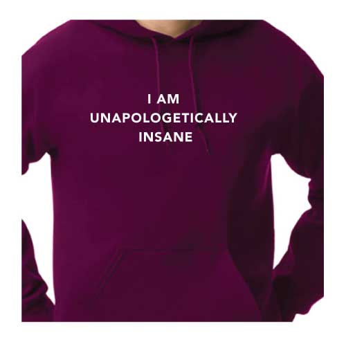 I Am Unapologetically Insane Hoodie Multiple Colors