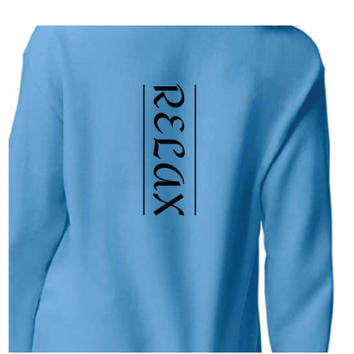 Carolina blue Sweatshirt Graphic Tee Relax