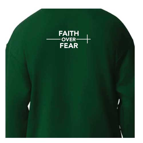 confidence effortlessly Faith Over Fear graphic sweatshirt with Multiple colors