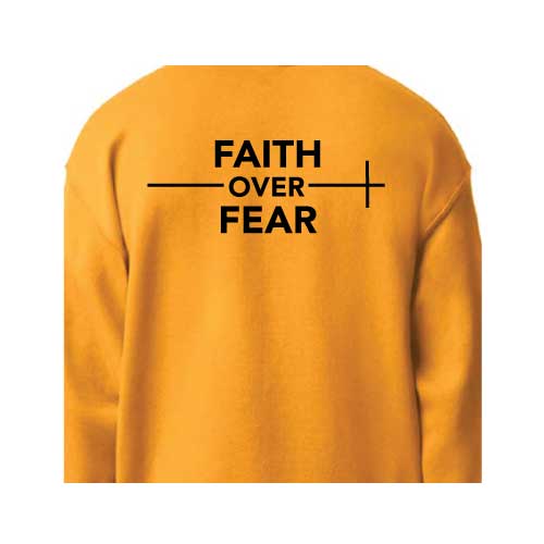 Stylish everyday wear Faith over Fear graphic sweatshirt
