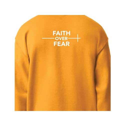 confidence effortlessly Faith Over Fear graphic sweatshirt with Multiple colors