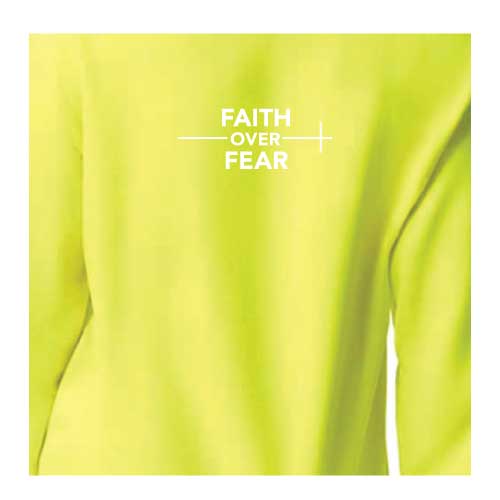 confidence effortlessly Faith Over Fear graphic sweatshirt with Multiple colors