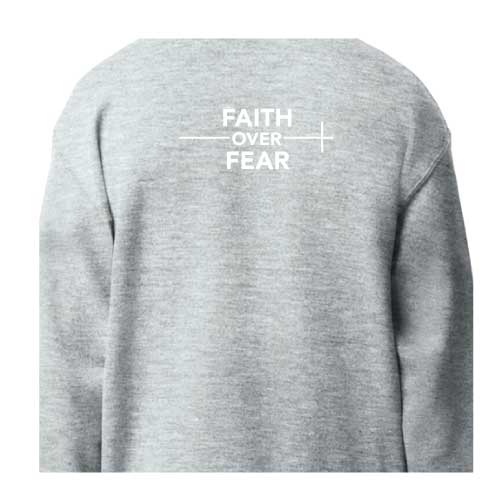 confidence effortlessly Faith Over Fear graphic sweatshirt with Multiple colors