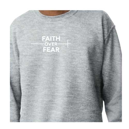 confidence effortlessly Faith Over Fear graphic sweatshirt with Multiple colors