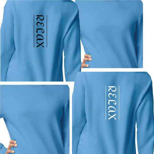 Carolina blue Sweatshirt Graphic Tee Relax