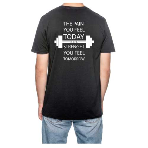 Inspirational Graphic Tee “The Pain You Feel Today Is The Strength You Feel Tomorrow in Multiple Colors