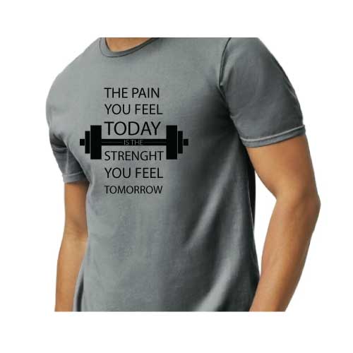 Motivational Graphic Tee “The Pain You Feel Today Is The Strength You Feel Tomorrow in Multiple Colors