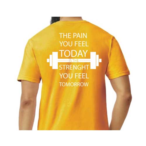 Inspirational Graphic Tee “The Pain You Feel Today Is The Strength You Feel Tomorrow in Multiple Colors