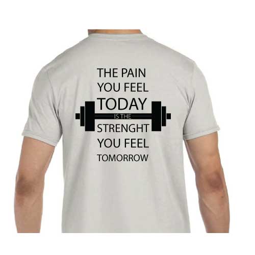 Motivational Graphic Tee “The Pain You Feel Today Is The Strength You Feel Tomorrow in Multiple Colors