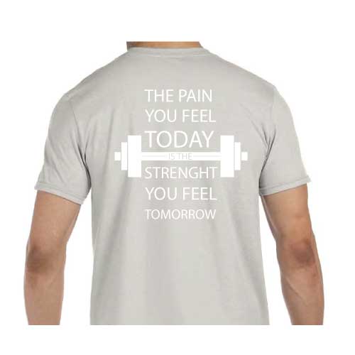 Inspirational Graphic Tee “The Pain You Feel Today Is The Strength You Feel Tomorrow in Multiple Colors