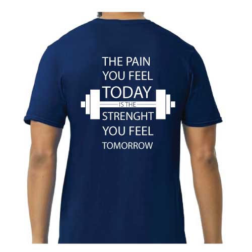Inspirational Graphic Tee “The Pain You Feel Today Is The Strength You Feel Tomorrow in Multiple Colors