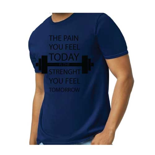 Motivational Graphic Tee “The Pain You Feel Today Is The Strength You Feel Tomorrow in Multiple Colors