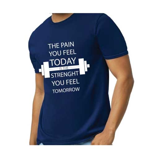 Inspirational Graphic Tee “The Pain You Feel Today Is The Strength You Feel Tomorrow in Multiple Colors