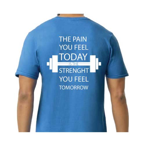 Inspirational Graphic Tee “The Pain You Feel Today Is The Strength You Feel Tomorrow in Multiple Colors