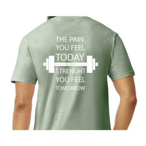 Inspirational Graphic Tee “The Pain You Feel Today Is The Strength You Feel Tomorrow in Multiple Colors
