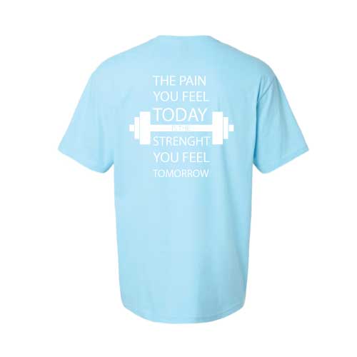 Inspirational Graphic Tee “The Pain You Feel Today Is The Strength You Feel Tomorrow in Multiple Colors