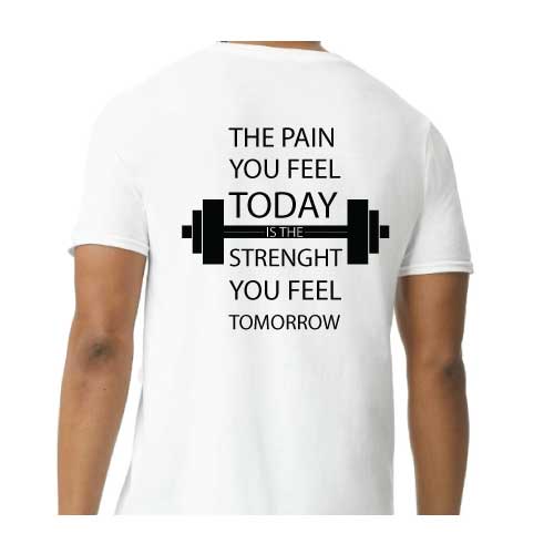 Motivational Graphic Tee “The Pain You Feel Today Is The Strength You Feel Tomorrow in Multiple Colors